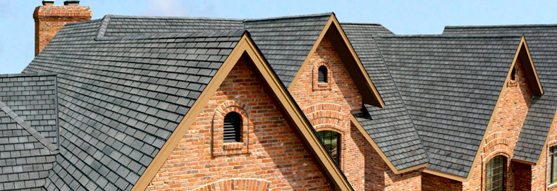 Gray CertainTeed Select Roofing on brick house