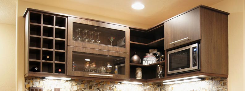Crystal Cabinets white oak finishes featured in kitchen