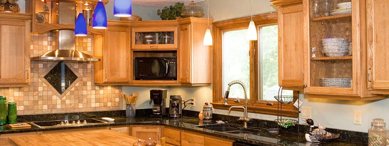 Crystal Cabinets Lyptus Finishes featured in kitchen