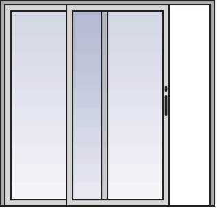 diagram of contemporary sliding patio doors