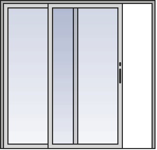 diagram of contemporary sliding patio doors