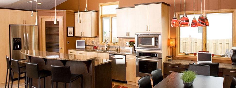 Crystal Cabinets Bamboo finishes feature in kitchen