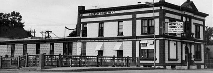 vintage photograph of the first Western Products location