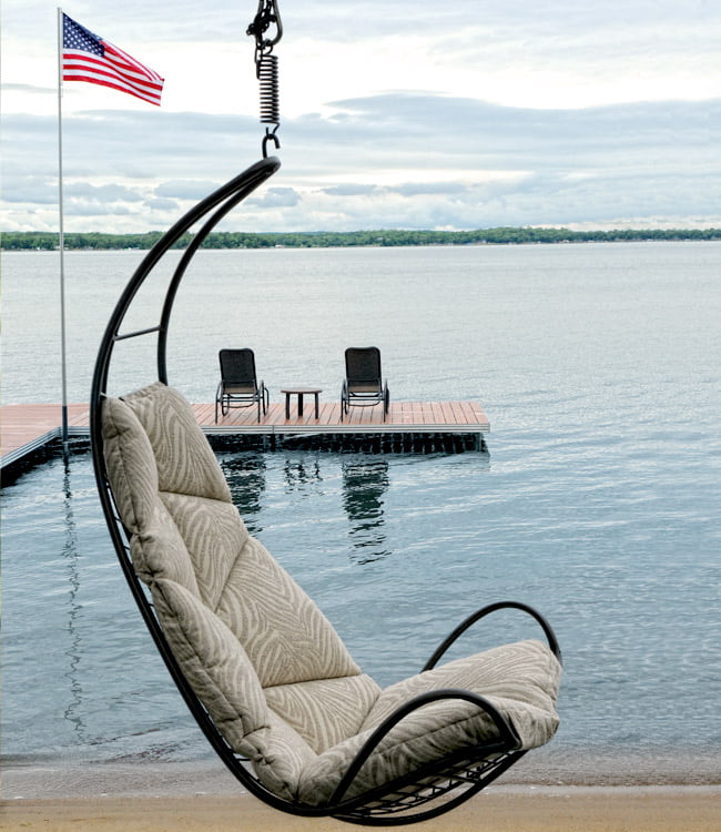 Homecrest Replacements lakeside featuring homecrest furniture on dock