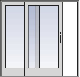 diagram of sliding french patio doors