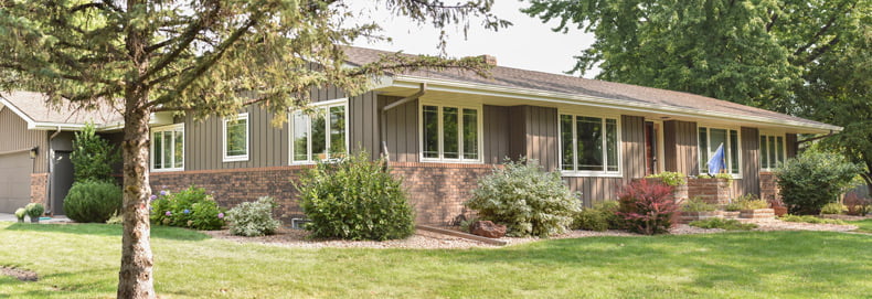 home exterior of finished professional siding installation