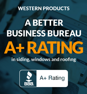 graphic showing Western Products' A+ Better Business Bureau rating