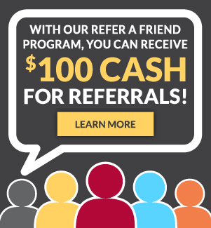 graphic offering cash payments in exchange for friend referals