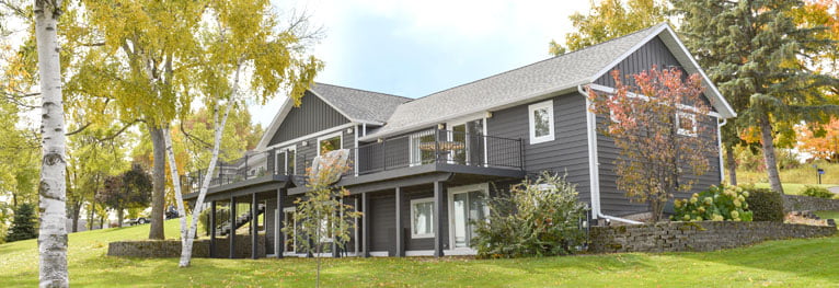 country home featuring gutter protection