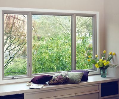 home interior casement windows creating clear view outside