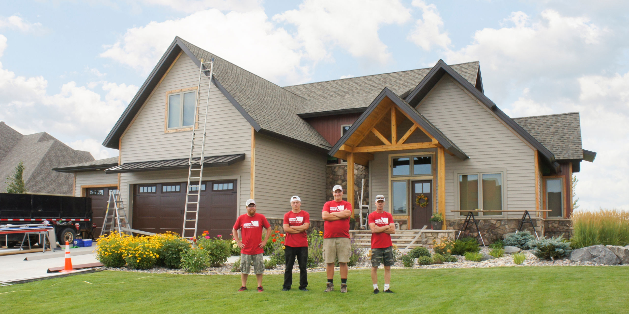 Image of Western Products Crew in Front of Home