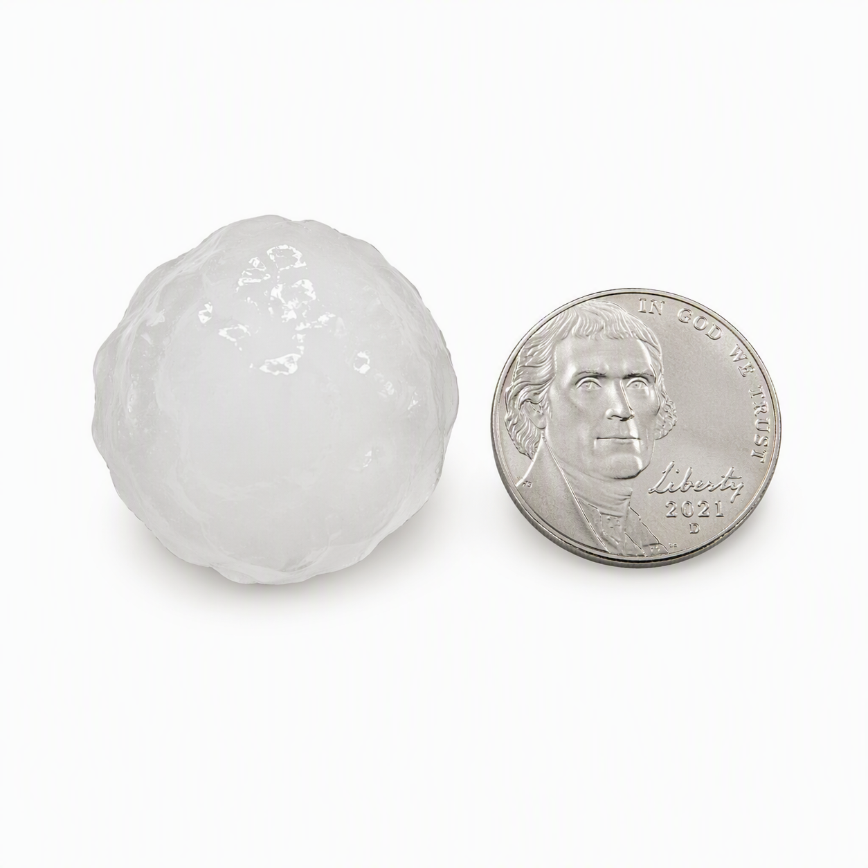 Softball size hail comparison